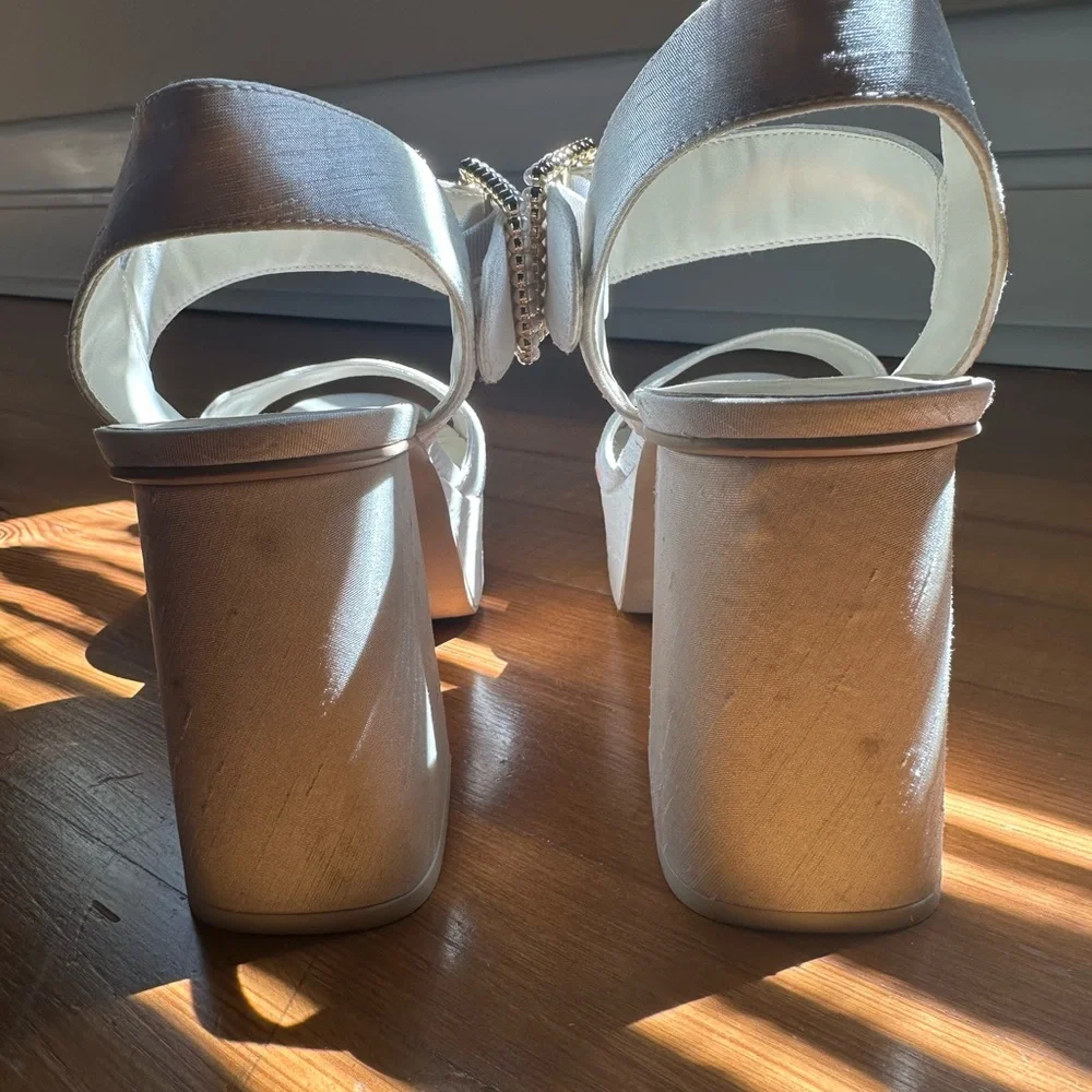 Dolce Vita Platform Heels with Pearl Buckle